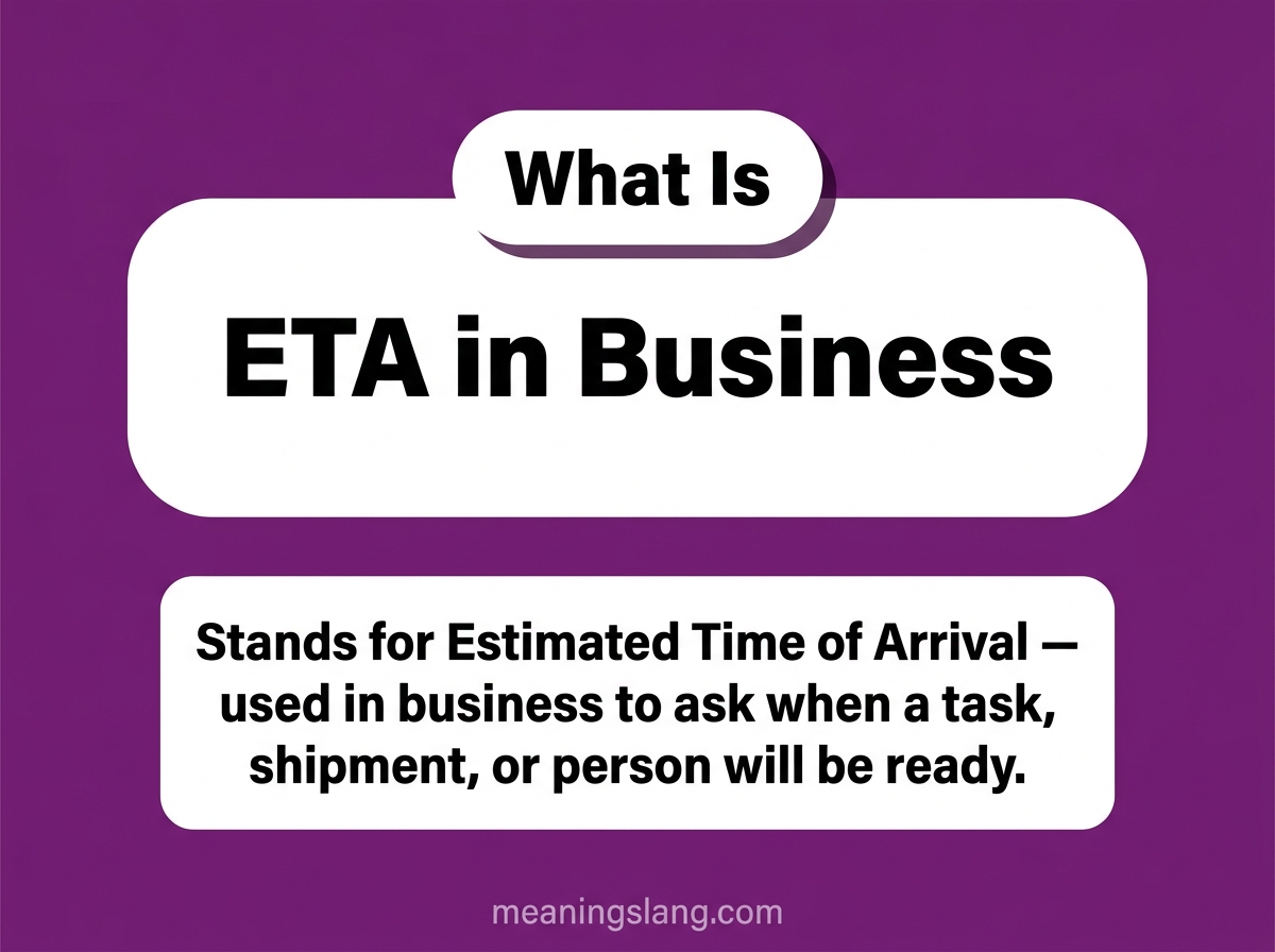 ETA in Business Meaning